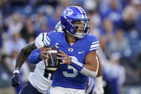 Hall tosses 3 TDs, rallies No. 19 BYU past Utah State 38-26