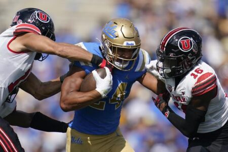Thompson-Robinson leads No. 18 UCLA over No. 11 Utah 42-32