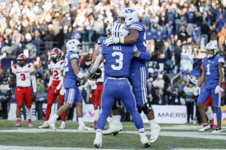 BYU pulls away, tops Utah Tech 56-26 to become bowl eligible