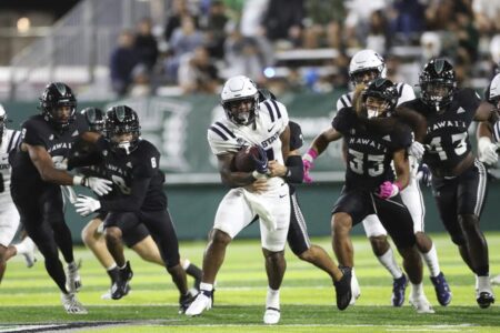 Legas, Tyler Jr. lead Utah State to 41-34 win over Hawaii