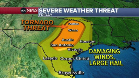 Multiple tornadoes reported in South as new severe weather threatens Texas