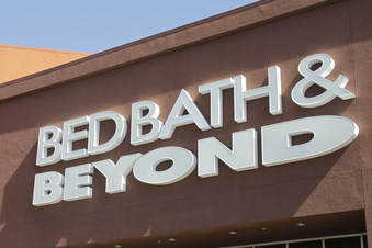FILE - A Bed Bath & Beyond sign is displayed, May 9, 2012, in Mountain View, Calif. Overstock.com  is dumping its name online and becoming Bed Bath & Beyond. Overstock has officially relaunched Bed & Bath & Beyond site online Tuesday, Aug. 1, 2023, in the U.S., after acquiring the bankrupt retail chain’s intellectual property assets for $21.5 million. (AP Photo/Paul Sakuma, File)