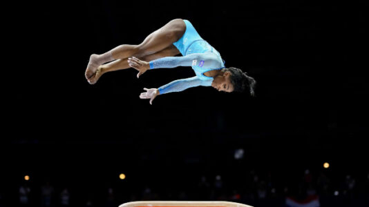 Simone Biles returns to world stage with historic vault now to be named for her