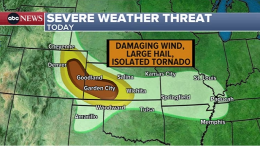 Severe weather continues with flood threat in the Plains, record heat in Florida