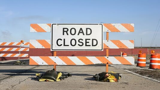 Fire Causes Road Closure On SR-35