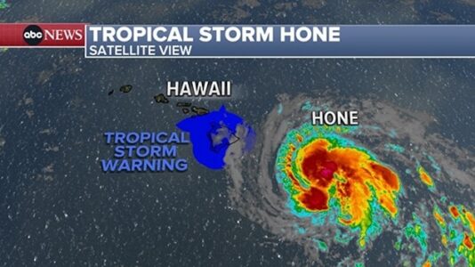 Hawaii on alert for Tropical Storm Hone, extreme heat travels across country