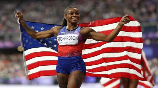 Sha’Carri Richardson takes silver in the 100 meters, bested by Saint Lucia’s Julien Alfred