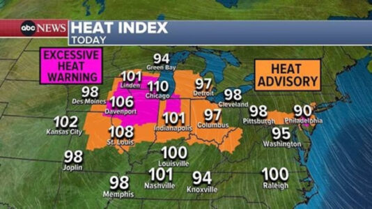 Summer scorcher: Extreme heat hits Midwest, South before moving to Northeast