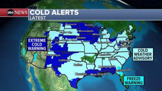 Historic snowstorm hitting the South from Texas to Florida