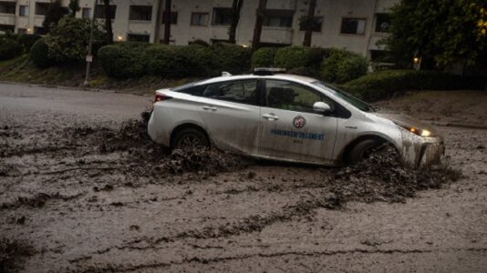 Firefighter swept into ocean in debris flow as heavy rain pounds Los Angeles