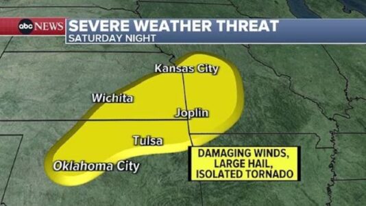 Tornado threat issued for Midwest as severe storms move through country