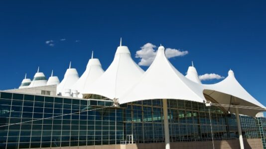 American Airlines flight catches fire at Denver airport