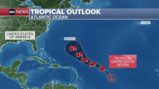 Tropical Storm Gabrielle forms in Atlantic with possibility to strengthen further, National Hurricane Center says